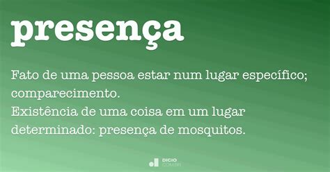 A PRESENÇA (SIGNIFICADO) .